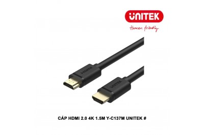 CÁP HDMI V1.4 4k HIỆU UNITEK YC137M - DÀI 1.5M